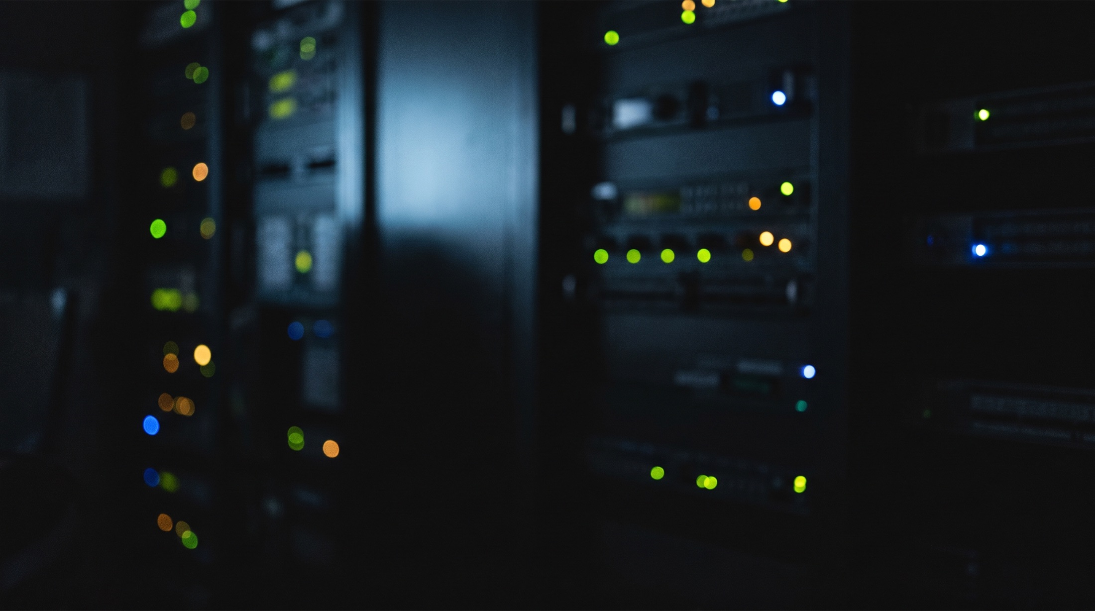 Network and dimmer racks backstage